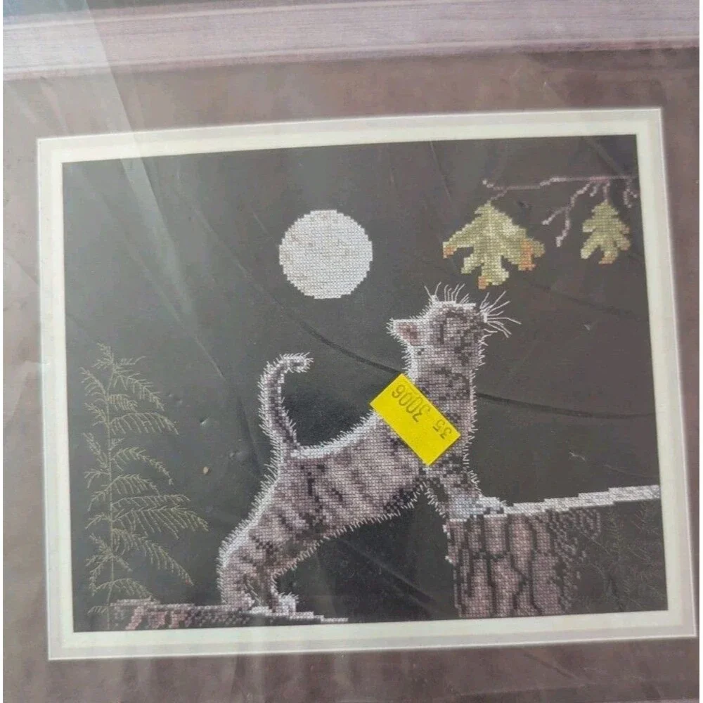 Bucilla Cross Stitch Kit Max's Moon Kitty Cat